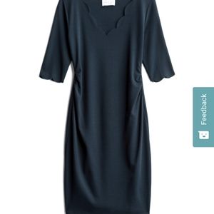 Kadi Maternity Scallop Detail Knit Dress